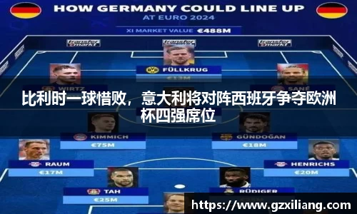 比利时一球惜败，意大利将对阵西班牙争夺欧洲杯四强席位