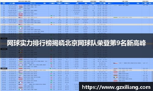 网球实力排行榜揭晓北京网球队荣登第9名新高峰