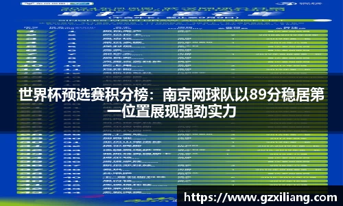世界杯预选赛积分榜：南京网球队以89分稳居第一位置展现强劲实力