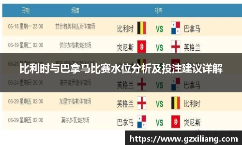 比利时与巴拿马比赛水位分析及投注建议详解