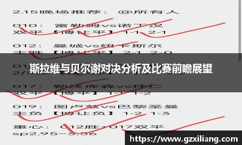 斯拉维与贝尔谢对决分析及比赛前瞻展望